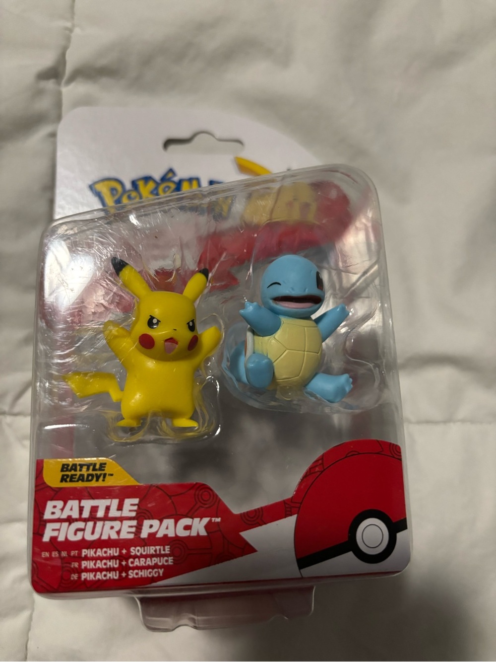 ⚡️ Pikachu & Squirtle 🐢 Pokemon Battle Figure Pack - Yellow & Blue Brand New